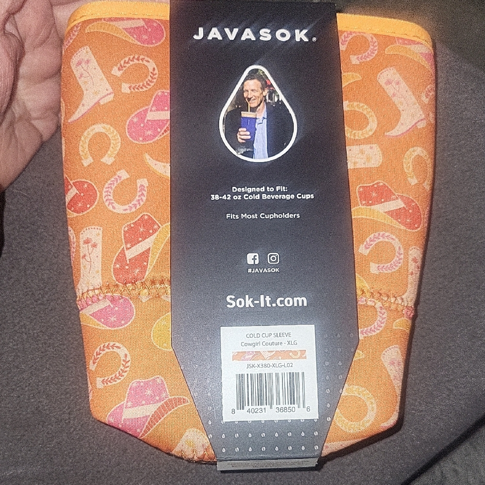 Orange Cowgirl Cold Cup Sleeve - Fits 38-42 oz